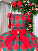Vestido Marie Madeline Ursinho Xadrez Vermelho - Natal