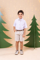 Conjunto Miss Cherry Social Linho Shorts Xadrez Heitor