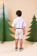 Conjunto Miss Cherry Social Linho Shorts Xadrez Heitor