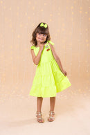 Vestido Blogueirinha Verde Neon Cerejinha