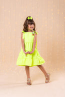 Vestido Blogueirinha Verde Neon Cerejinha