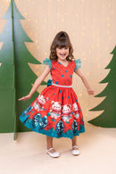 Vestido Marie Betina Ursinhos Vermelho - Natal