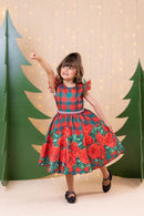 Vestido Marie Eduarda Floral Vermelho - Natal