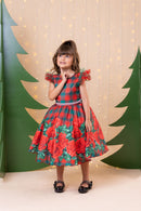 Vestido Marie Eduarda Floral Vermelho - Natal