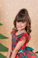 Vestido Marie Eduarda Floral Vermelho - Natal