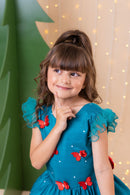 Vestido Marie Lola Verde Florido Natal