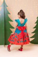 Vestido Marie Lola Verde Florido Natal