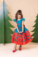 Vestido Marie Lola Verde Florido Natal