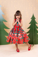 Vestido Marie Madeline Ursinho Xadrez Vermelho - Natal