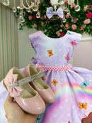 Vestido Tematicos Ysa Kids Dora Aventureira Lilas