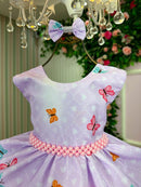 Vestido Tematicos Ysa Kids Dora Aventureira Lilas
