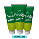 KIT COM 10 Fácil Lub Gel Lubrificante Chillies Sabor Menta 60g