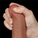 Pênis Realista Marrom com Camada Dupla macio e firme 9" - LOVETOY SLIDING-SKIN DUAL LAYER DONG