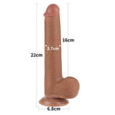 Pênis Realista Marrom com Camada Dupla macio e firme 9" - LOVETOY SLIDING-SKIN DUAL LAYER DONG