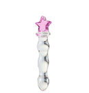 Plug em Vidro Transparente 15,5 x 2,5 cm Escalonado com Base em formato de Estrela