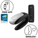 Satisfyer Double Fun Vibrador para Casal controlado por App via Bluetooth e Controle Remoto - Preto