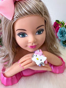 Laço Belli Tematico Hello Kitty + Pulseiras