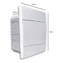 Centrinho 5 DISJ de PVC  Embutir SLIM Sem Barramento Branco - BRUM