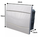 Centrinho 9 DISJ de PVC  Embutir SLIM Sem Barramento Branco - BRUM