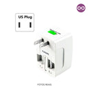 Adaptador Universal Tomada Para Viagem Padrão Internacional com 2 entradas USB