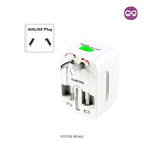 Adaptador Universal Tomada Para Viagem Padrão Internacional com 2 entradas USB