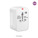 Adaptador Universal Tomada Para Viagem Padrão Internacional com Entrada Tipo-C e USB