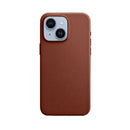 Capa Couro MagSafe para iPhone - Marrom Dark
