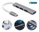 Extensor Mini Adaptador Tipo-C para 4 Entradas USB