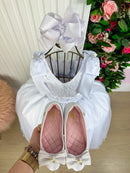 Vestido Marie Longo Branco Peito Rendado