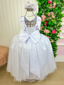 Vestido Marie Longo Branco Peito Rendado