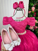 Vestido Enjoy Laura Longo Pink Rendado