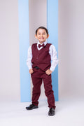 Conjunto Miss Cherry Social Leonardo Colete Marsala