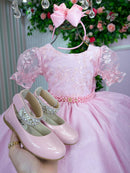 Vestido Bella Child Laize Rosa Bebe