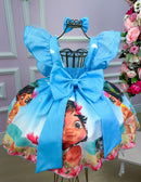Vestido Infantil Temáticos Kids Moana Baby Azul