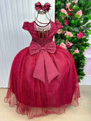 Vestido Vila Lele Longo Jardim Encantado Borboletas Marsala