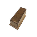 Porta controle remoto mdf 4 div.- cod:CAS001-2 - Tamanho 9x20x9cm