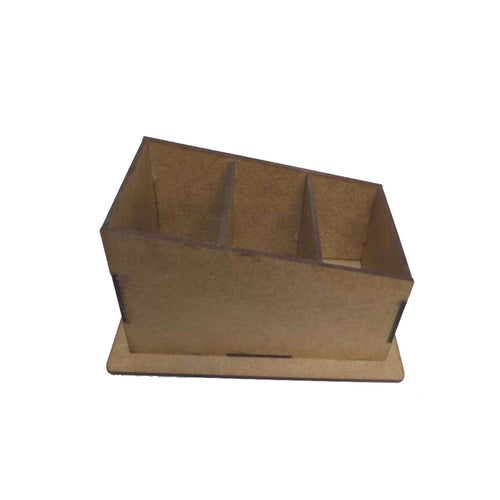 Kit com 3 Porta-controle remoto mdf c/3 div.-COD:CAS001-38-Tamanho:15,5x9x9cm