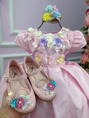 Vestido Miss Sweet Jardim Encantado Rosa Bebe