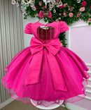 Vestido Tematico Mimadine Barbie Pink Glitter