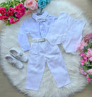 Conjunto Miss Cherry Social Leonardo Colete Branco
