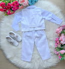 Conjunto Miss Cherry Social Leonardo Colete Branco