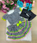 Conjunto Junino Banana Club Luxo Sofia Xadrez Preto