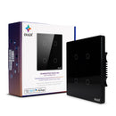 Interruptor Inteligente Wi-Fi 4x4 de 4 Botões Preto