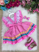Romper/Vestido Princesa Belli Tematico Ursinhos Carinhosos