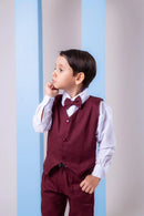 Conjunto Miss Cherry Social Leonardo Colete Marsala