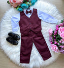Conjunto Miss Cherry Social Leonardo Colete Marsala