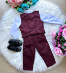 Conjunto Miss Cherry Social Leonardo Colete Marsala