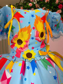Vestido Marie Junino Luxo Quadrilha das Estrelas Azul