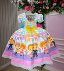 Vestido Marie Junino Luxo Quermesse das Cores