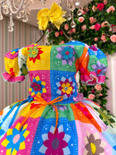 Vestido Marie Junino Luxo Quermesse Elegante Pink